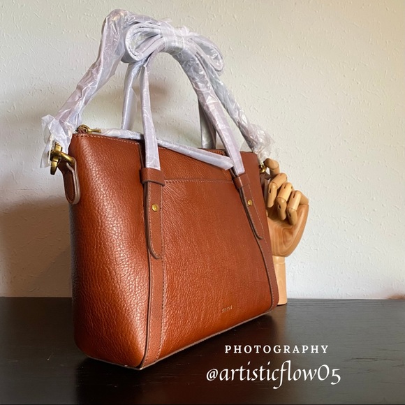 NEW! Fossil Avondale Leather Satchel - Picture 5 of 9